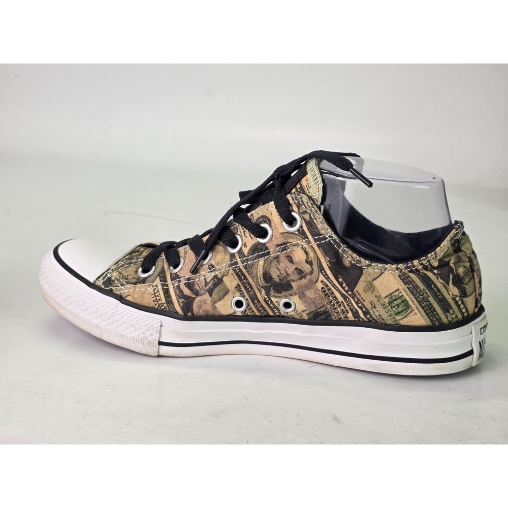 Converse All Star‎ Men's Sneakers Size 6 Women's 8 Green White Cash Print Shoes - Picture 4 of 11